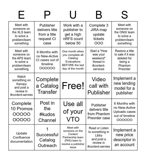 Content Ops 2025 - ONIX Bingo Card