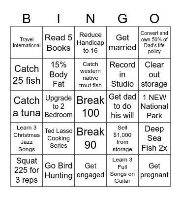 Personal Bingo Card