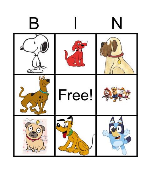 Dog Bingo! Bingo Card