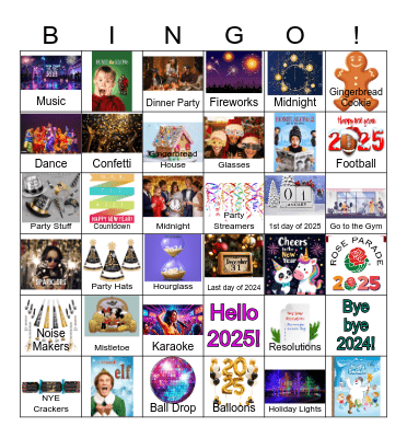 2025 New Years BINGO Card