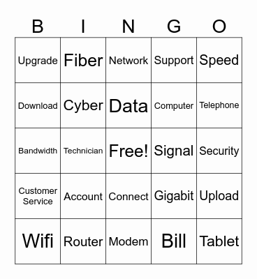 Kingdom Telephone Bingo Card