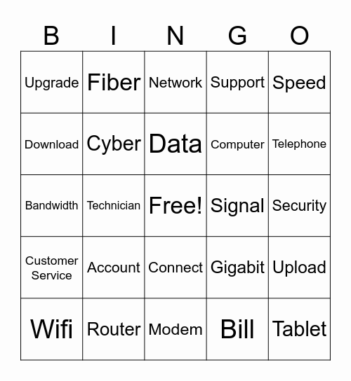 Kingdom Telephone Bingo Card