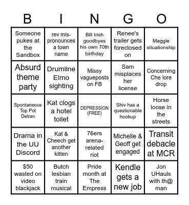 2025 Bingo Card