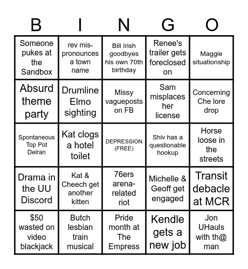 2025 Bingo Card