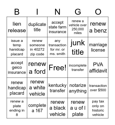 JCCO BINGO - NEW HIRES Bingo Card