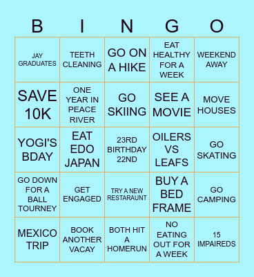 2025 BINGO Card