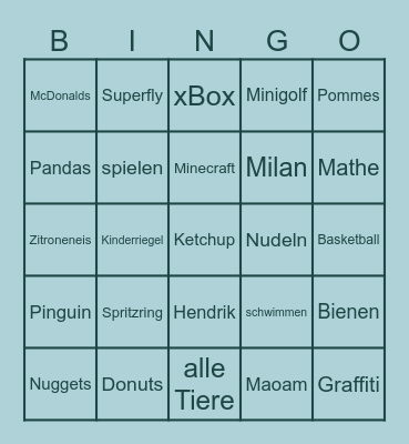 Marlo-Maus-Bingo Card