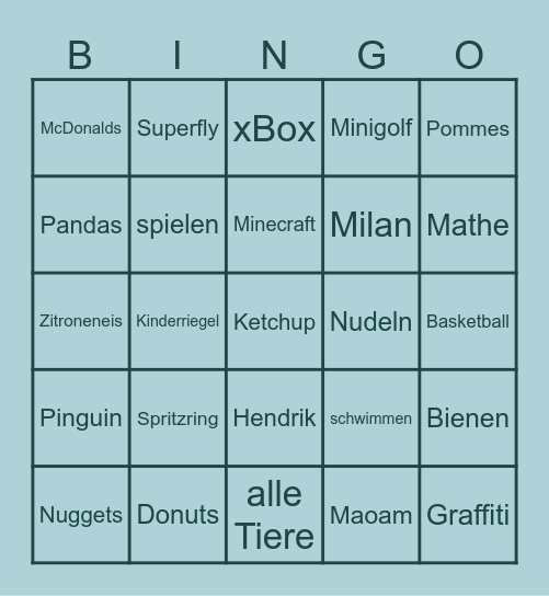 Marlo-Maus-Bingo Card