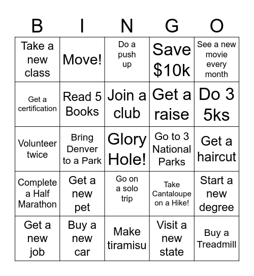 Alyssa's Rocking 2025 Bingo Card