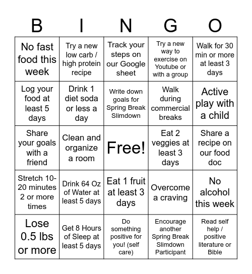 Kick Off SNOW MORE EXCUSES Bingo Card