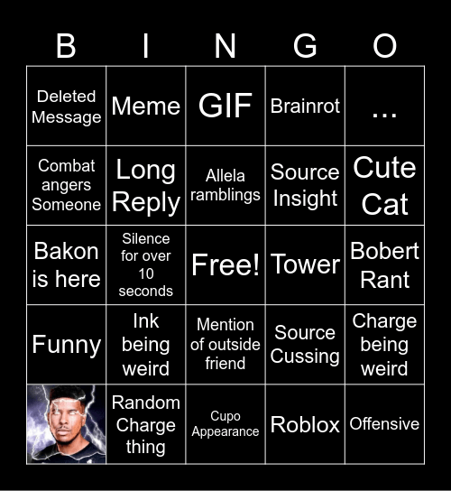 Frienship bingo Card