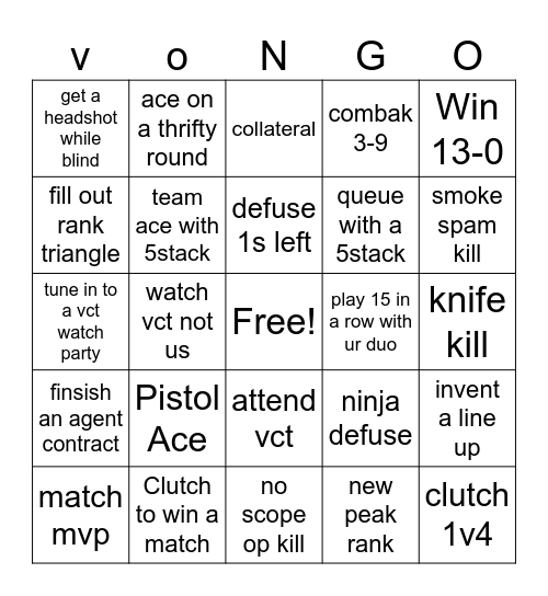 2025 bingo Card