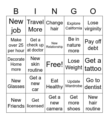 2025 Bingo Card Bingo Card