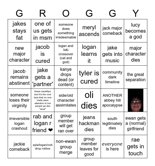 quadracept 2005 bingo Card