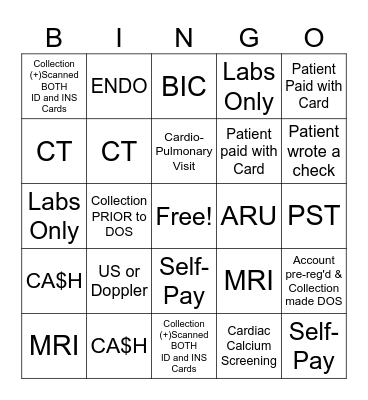 Winter Collection Bingo Card