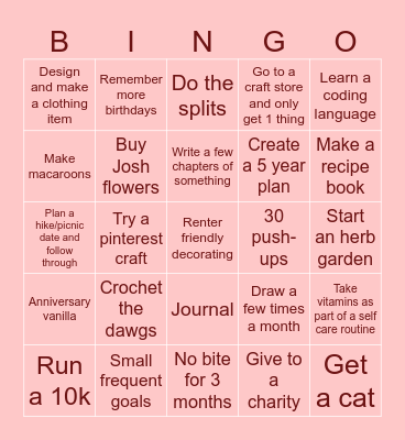2025 Bingo Card