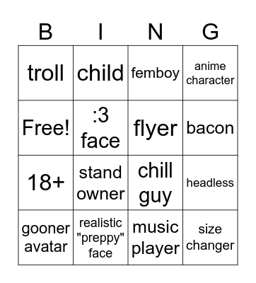 Mic Up Bing Bingo Card