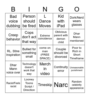 Dhar Mann Bingo v6.6 Bingo Card