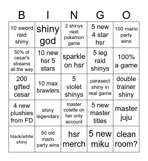 20251 Bingo Card