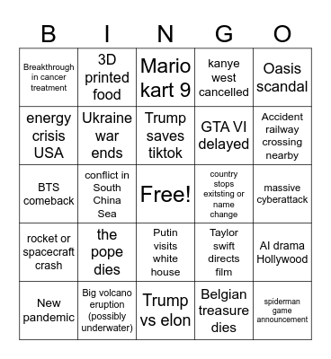 2025 Bingo - Quacko Bingo Card