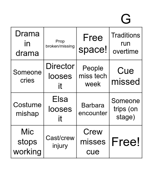 Clue Bingo! Bingo Card