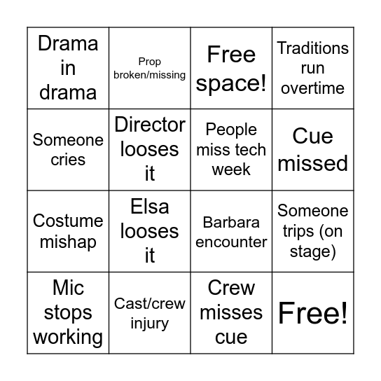 Clue Bingo! Bingo Card