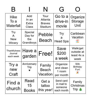 Year 2025! 💛 Bingo Card