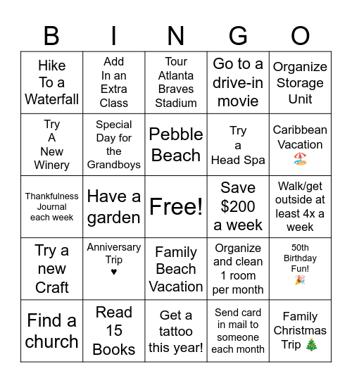 Year 2025! 💛 Bingo Card