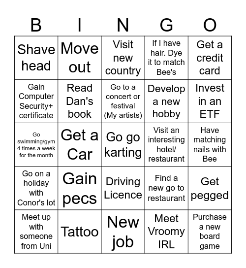 2025 Bingo Card