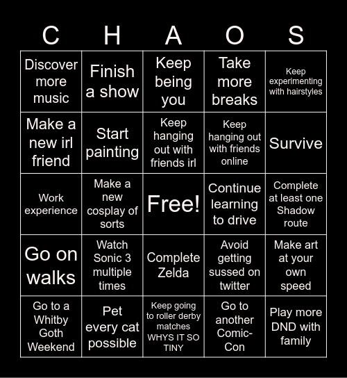 2025 Bingo Card