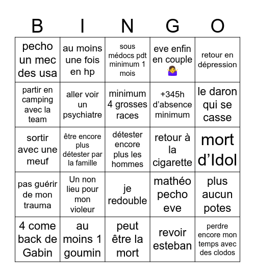 Bingo 2k25 Bingo Card