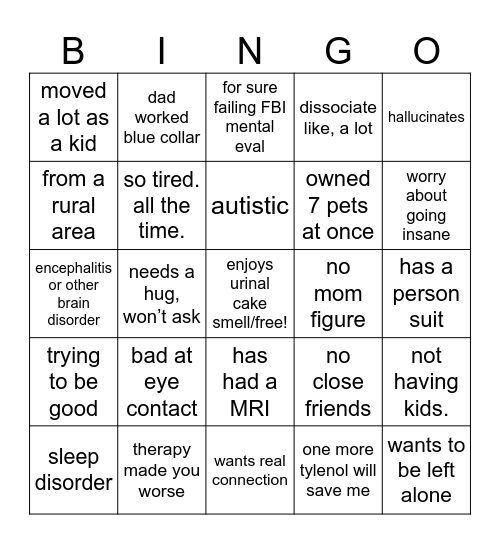 s1 will graham kin bingo Card