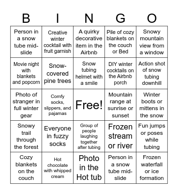 Extended Photo Bingo Card