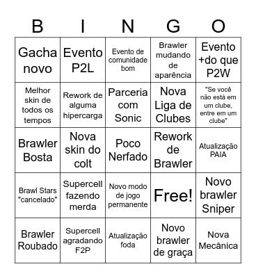 Bingo De Brawl Stars 2025 Bingo Card