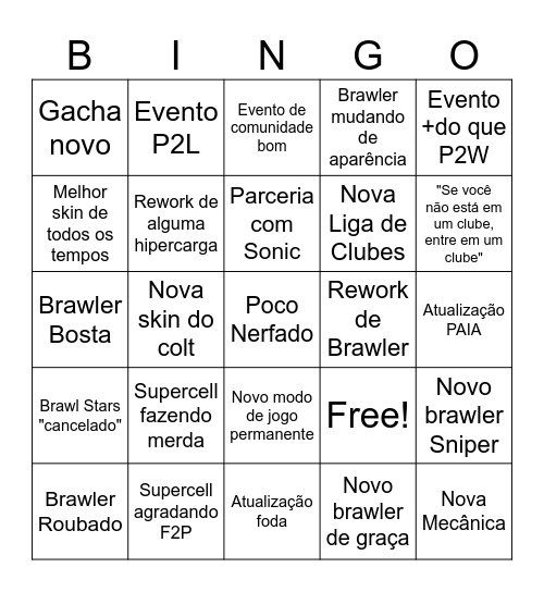 Bingo De Brawl Stars 2025 Bingo Card