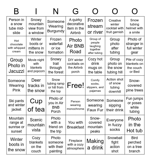 Extended Photo Bingo Card