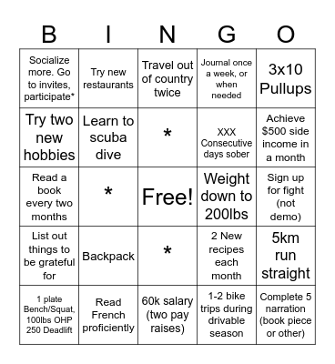 2025 Bingo Card