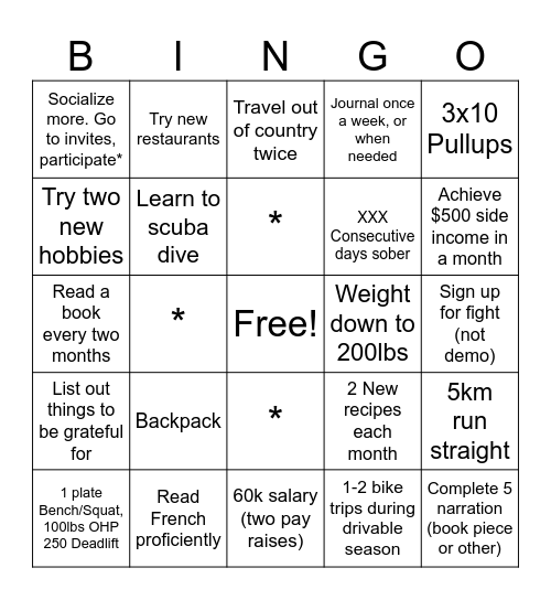 2025 Bingo Card