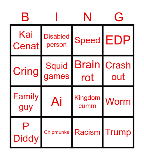 You Bingo Card
