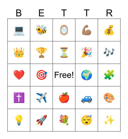 BETTER TOGETHER Bingo Card