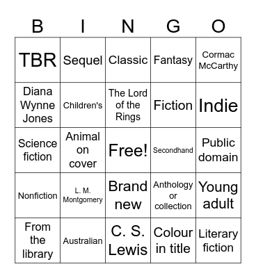 2024 Book Bingo Card