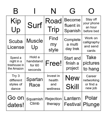 2025 Bingo Card