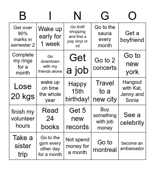 2025 Bingo Card