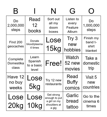 2025 Bingo Card