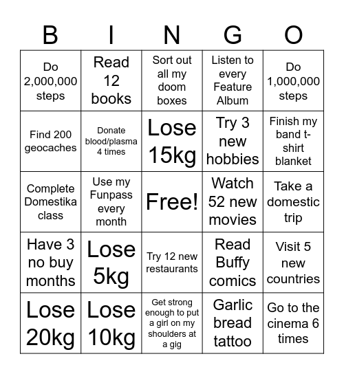 2025 Bingo Card