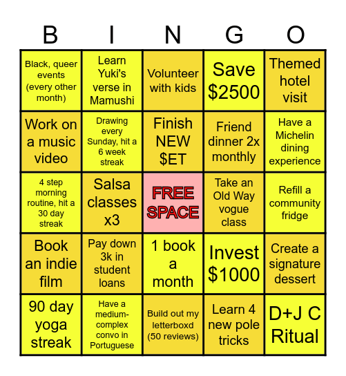 !!! 2025 !!! Bingo Card