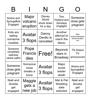 Maggie’s 2025 Bingo Card
