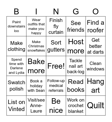 2025 Bingo Card
