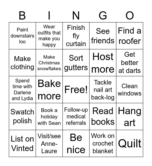 2025 Bingo Card