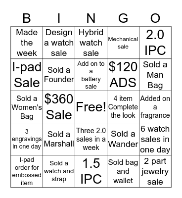 NAPTOWN HYPE Bingo Card